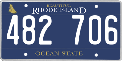 RI license plate 482706