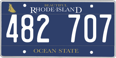 RI license plate 482707