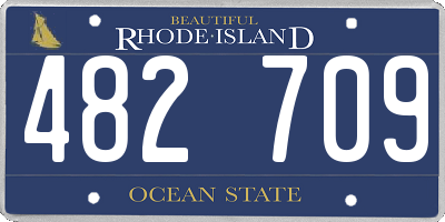 RI license plate 482709