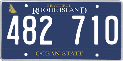 RI license plate 482710