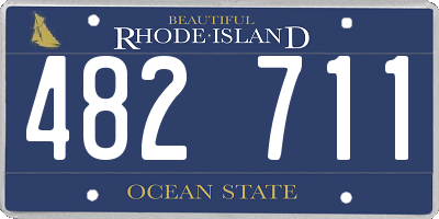 RI license plate 482711