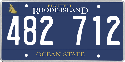 RI license plate 482712