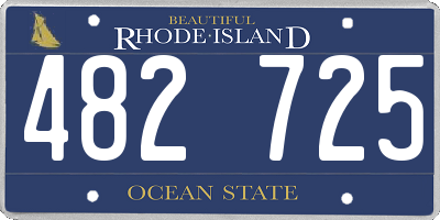 RI license plate 482725