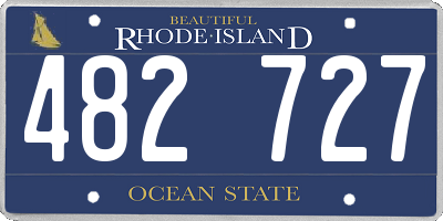 RI license plate 482727