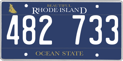 RI license plate 482733