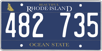 RI license plate 482735