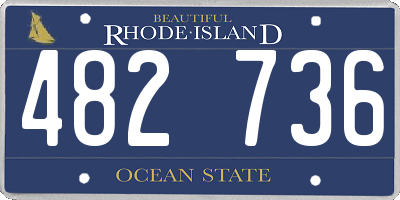 RI license plate 482736