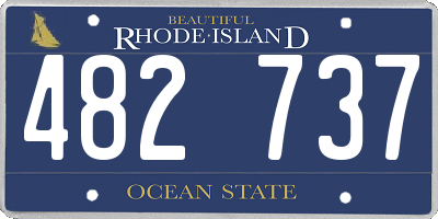 RI license plate 482737