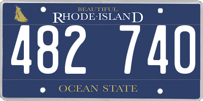 RI license plate 482740