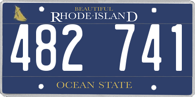 RI license plate 482741