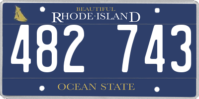 RI license plate 482743