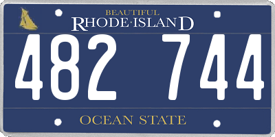 RI license plate 482744
