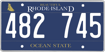 RI license plate 482745