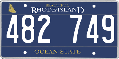 RI license plate 482749