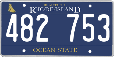 RI license plate 482753
