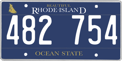RI license plate 482754