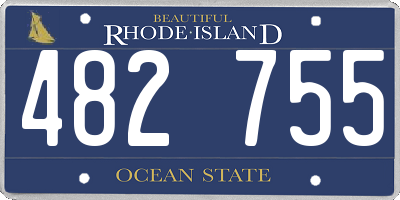 RI license plate 482755