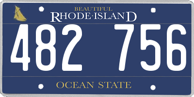 RI license plate 482756