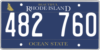 RI license plate 482760