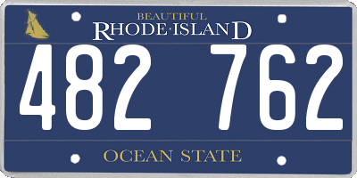 RI license plate 482762
