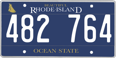 RI license plate 482764