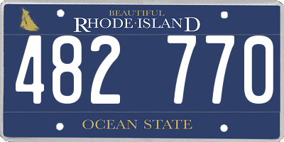 RI license plate 482770