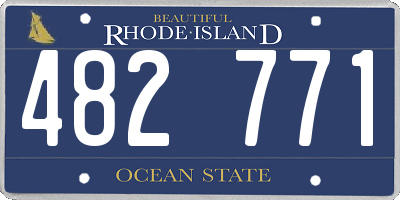 RI license plate 482771
