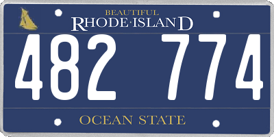 RI license plate 482774