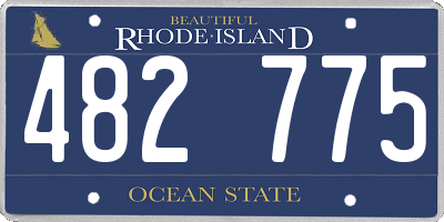 RI license plate 482775