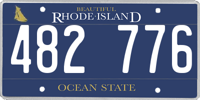 RI license plate 482776
