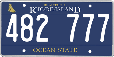 RI license plate 482777