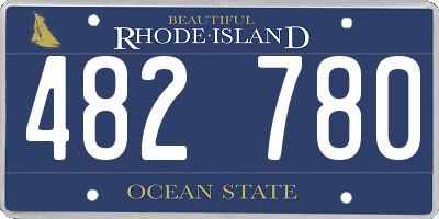 RI license plate 482780
