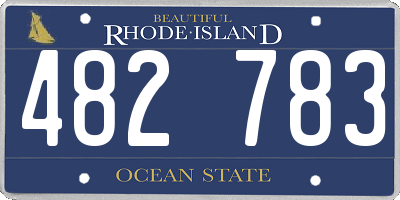 RI license plate 482783