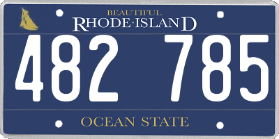 RI license plate 482785