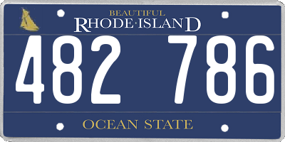RI license plate 482786