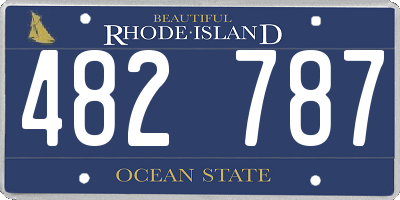 RI license plate 482787