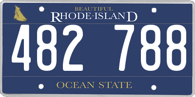 RI license plate 482788