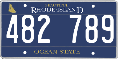 RI license plate 482789