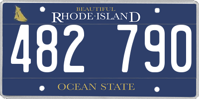 RI license plate 482790