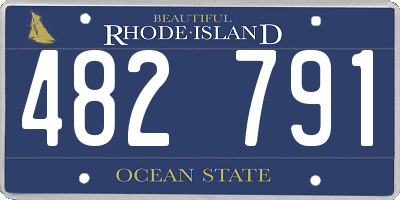 RI license plate 482791