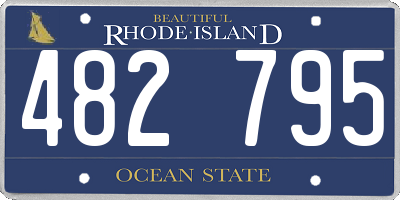 RI license plate 482795