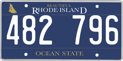 RI license plate 482796