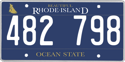 RI license plate 482798