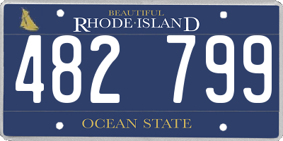 RI license plate 482799