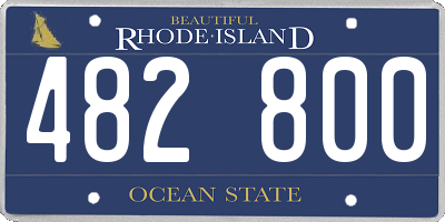 RI license plate 482800