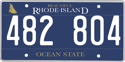 RI license plate 482804