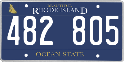 RI license plate 482805