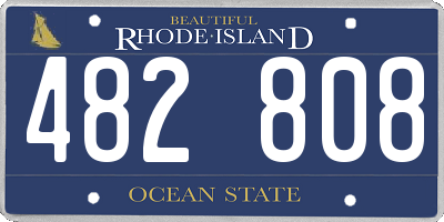 RI license plate 482808