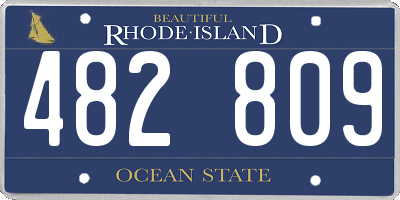 RI license plate 482809