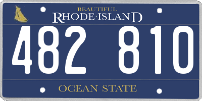 RI license plate 482810